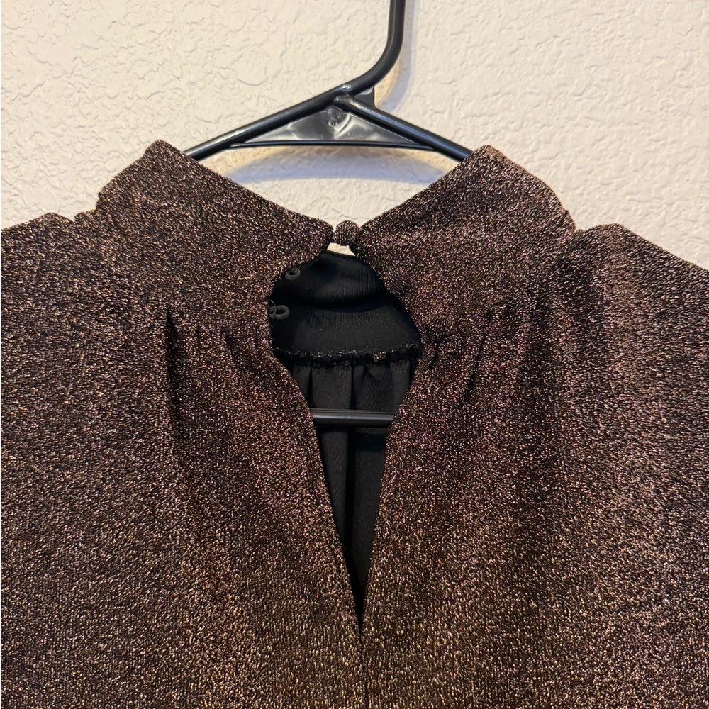 Large Ryegrass High Neck Long Sleeve Dress - Picture 7 of 13
